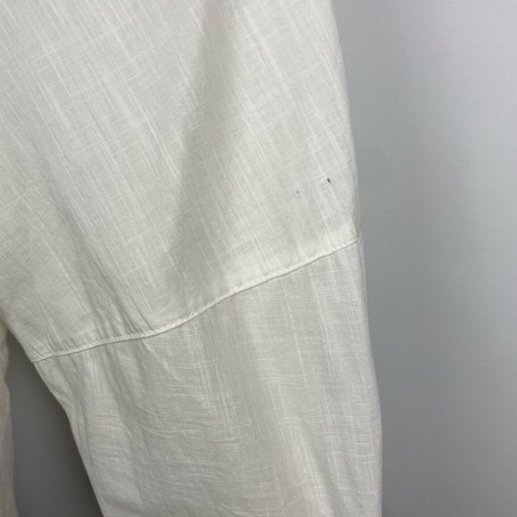 Anthropologie Ivory White Long Puff Sleeve Multimedia Romantic Blouse - Picture 9 of 9